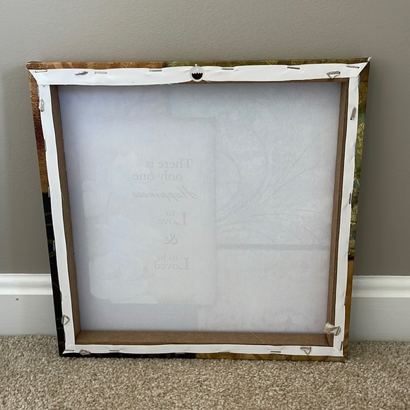 Stretched Canvas Wall Art There is only one Happiness to Love 11.75" x 11.75” - Picture 2 of 4